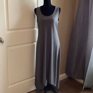 Elegant Gray Sleeveless Maxi Dress Size Small